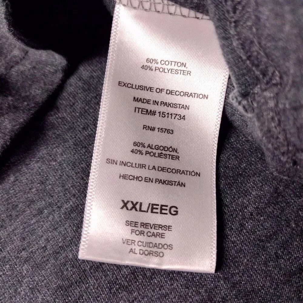 Champion Men's Graphic Tee,‎ 2XL Charcoal Gray Embroidered Logo Crewneck - Picture 7 of 8